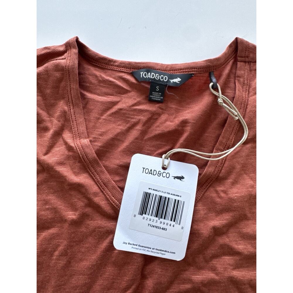 Toad & Co Marley II Long Sleeve Tee Women Aurburn Small - Picture 3 of 6